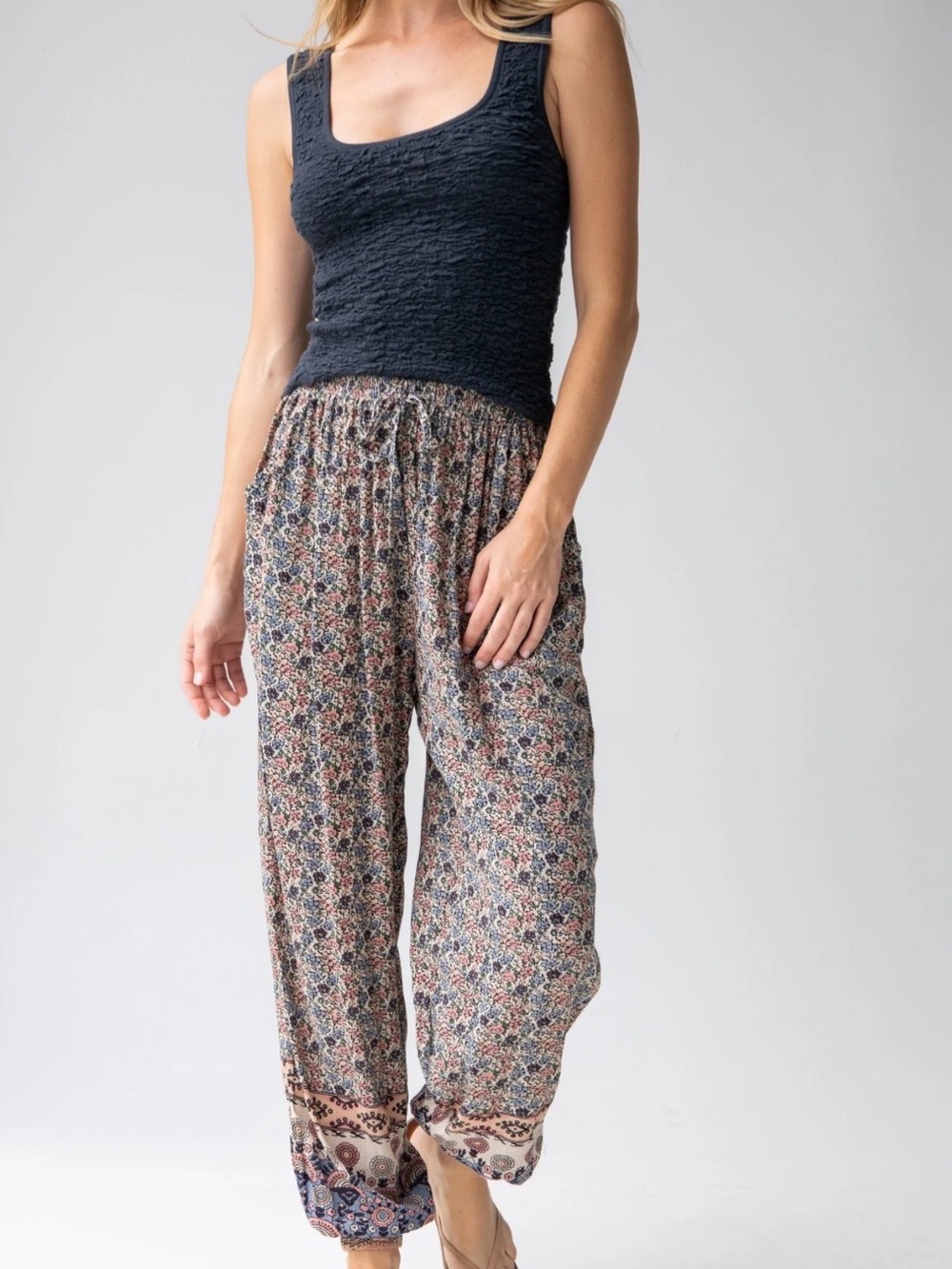 NATURAL LIFE Multicolor Floral Harem Track Pants